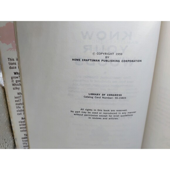 Know your Woods Vintage 1959 By Albert Constantine Jr. Fine Condition W/ DJ 1st - Picture 3 of 6